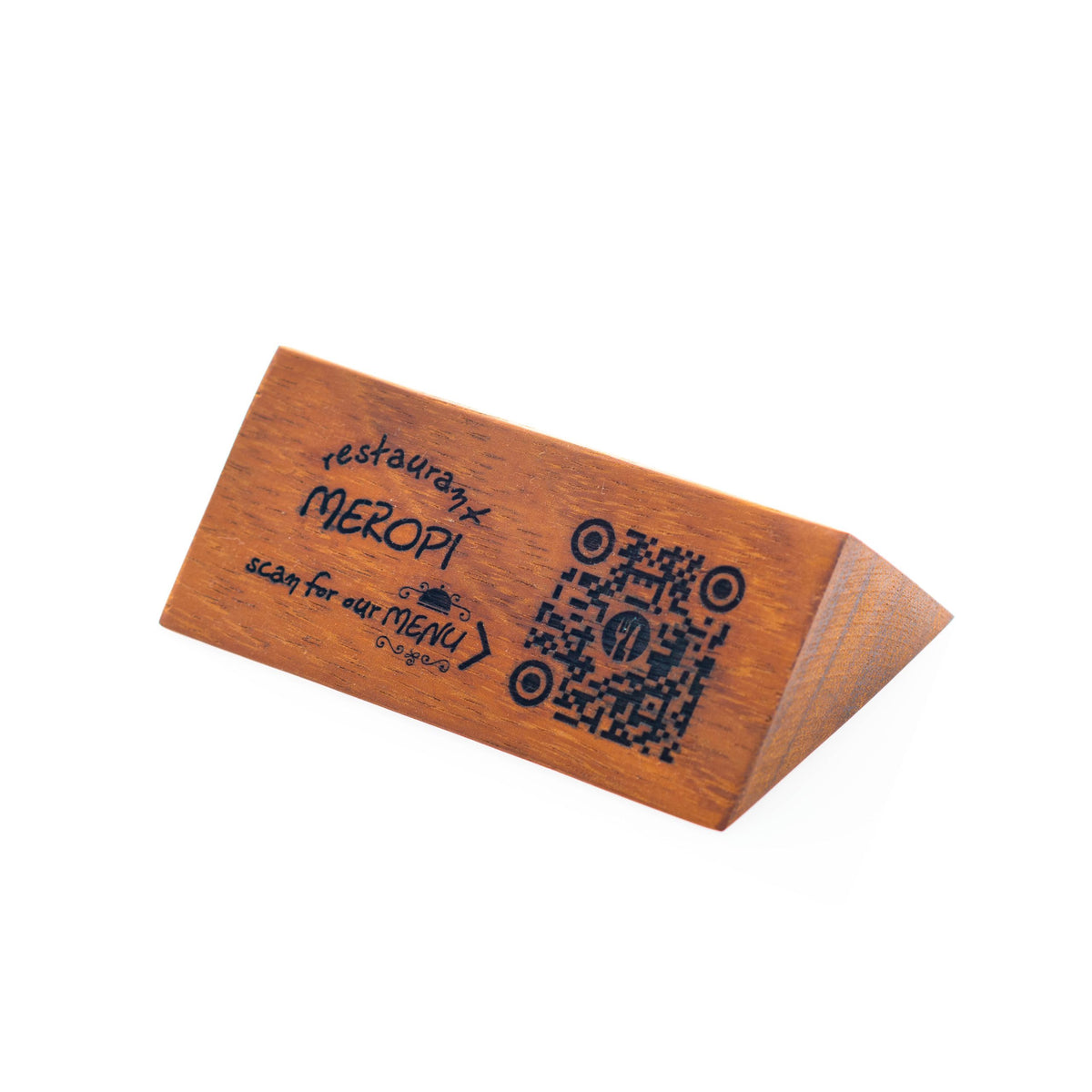 Ξύλινο λάμδα QR 12cm απο μασίφ ιρόκο — φωτογραφία 1
