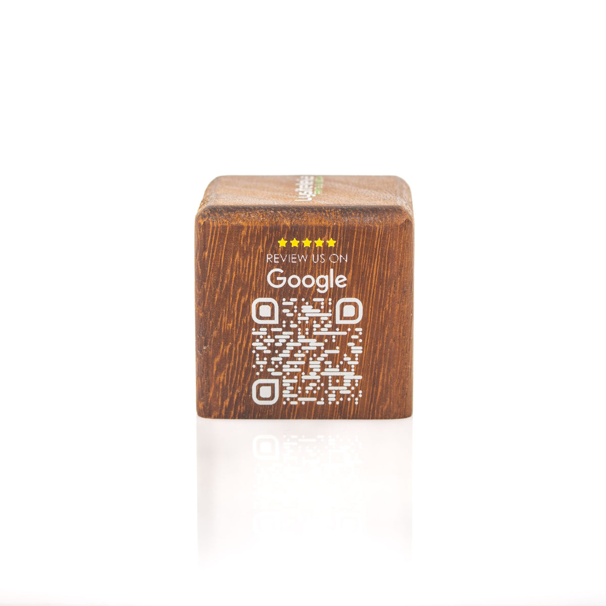 Ξύλινος κύβος QR ιρόκο — Έγχρωμη UV εκτύπωση