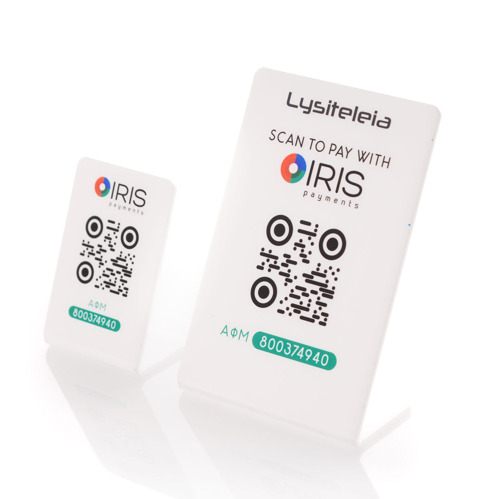 IRIS payments plexiglass stands — stand πληρωμών IRIS