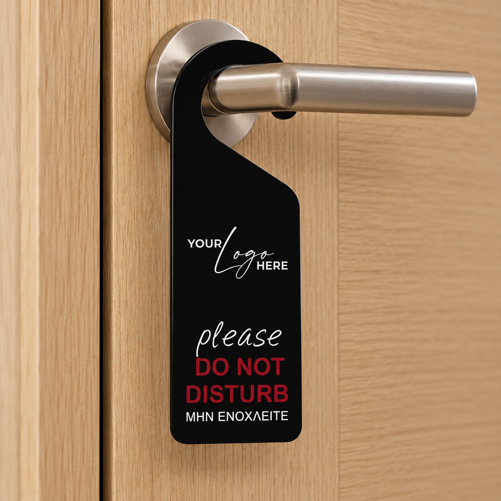Do Not Disturb plexiglass με γάντζο — 18×6 cm