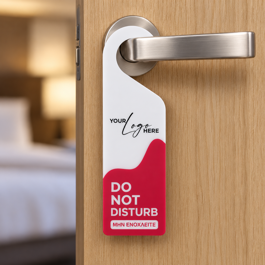 Do Not Disturb plexiglass με γάντζο — 18×6 cm