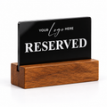 Επιτραπέζιο stand Reserved με λογότυπο — Μαύρο
